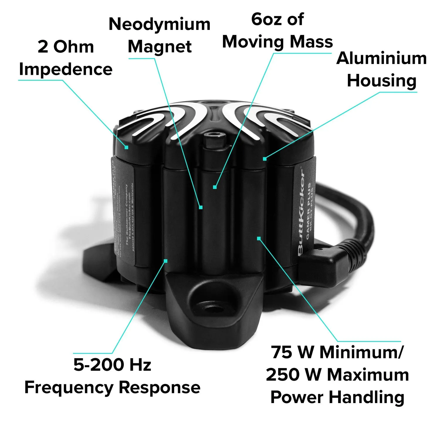 ButtKicker Gamer PLUS haptisk transducer komplet sæt