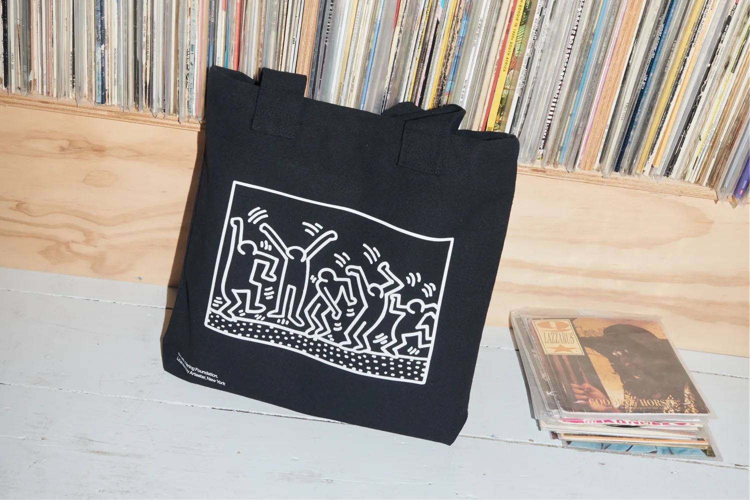 AM Keith Haring pladetote til 25 plader i bomuldscanvas