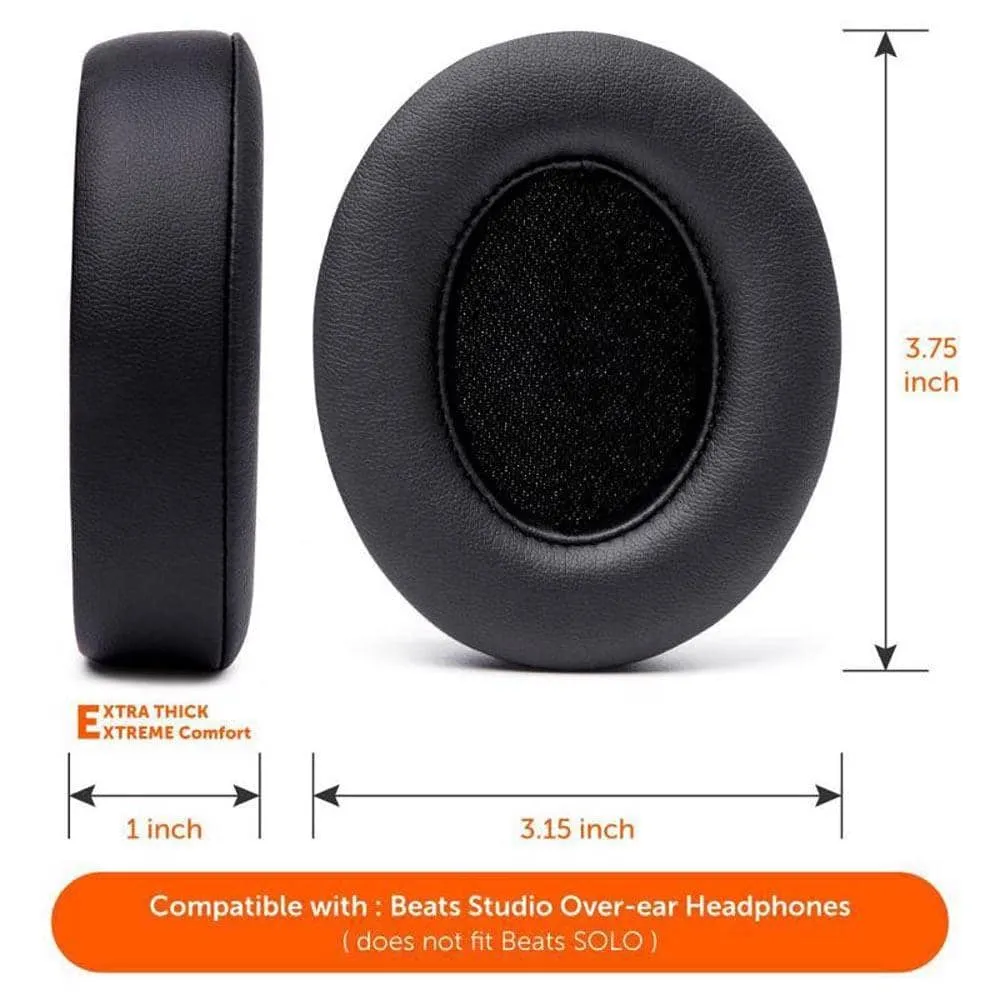 Wicked Cushions Beats Studio ørepuder Black memoryskum