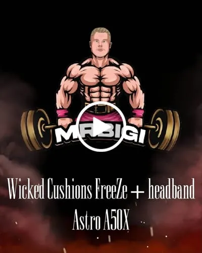 Wicked Cushions WC FreeZe Astro A50 Gen 4 Gen 5 A50X ørepuder sort kølegel