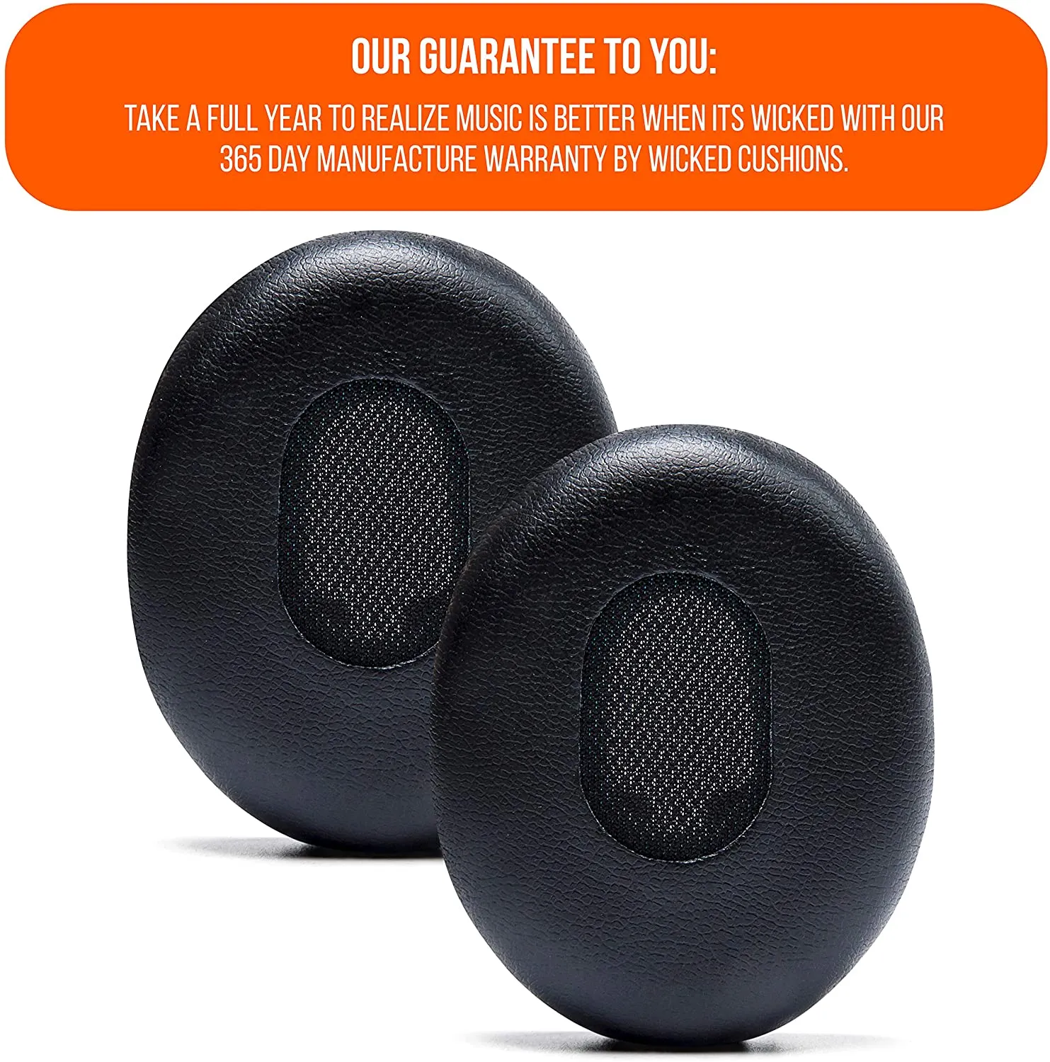 Wicked Cushions Replacement Ear Pads For Bose QC3 ørepuder sort memory foam