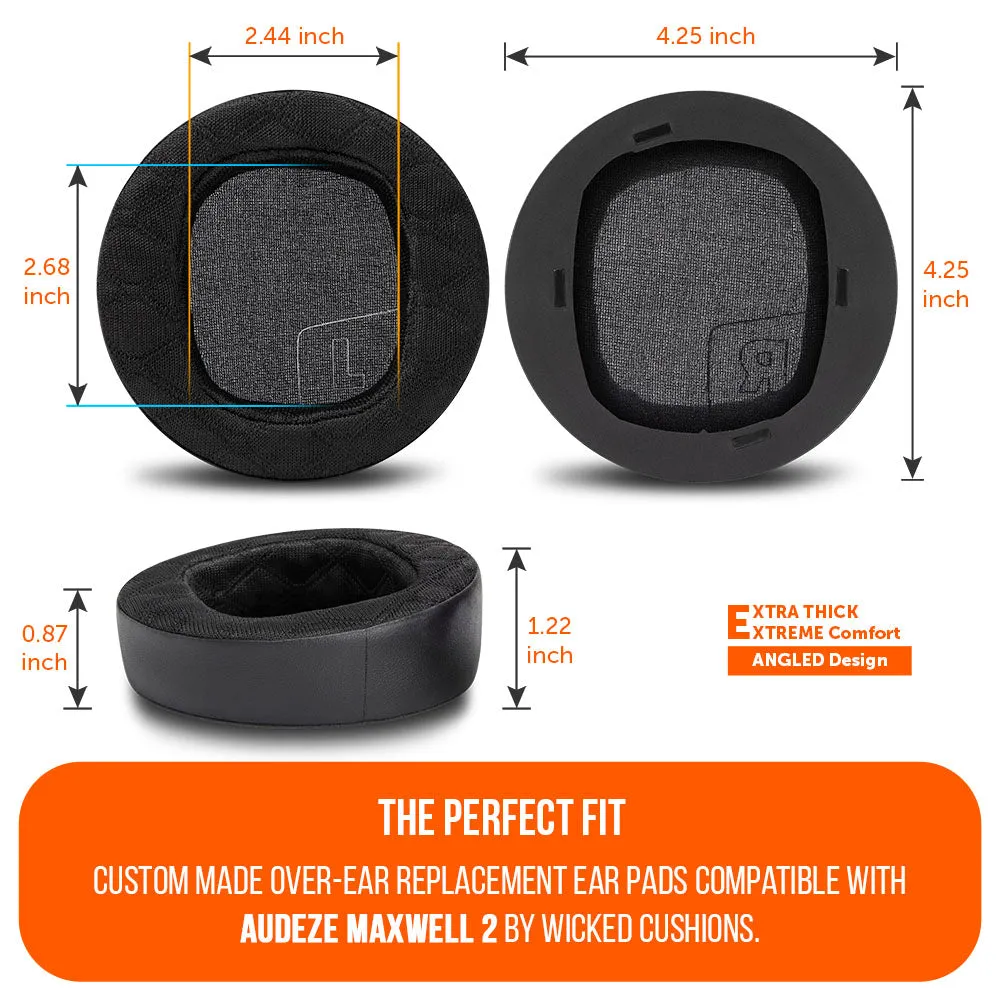 Wicked Cushions WC FreeZe V2 Audeze Maxwell 2 kølegel ørepuder, sort