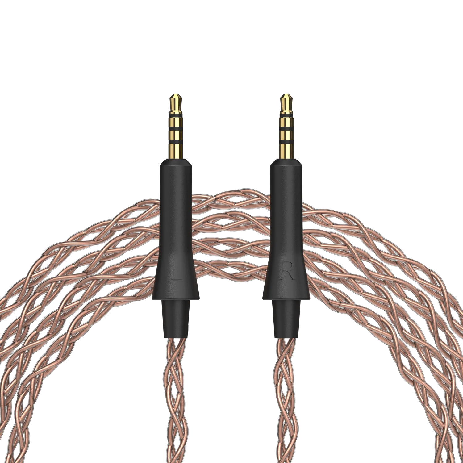 Dekoni Ensemble grell OAE1/2 Y-split hovedtelefonkabel – flettet PCUHD