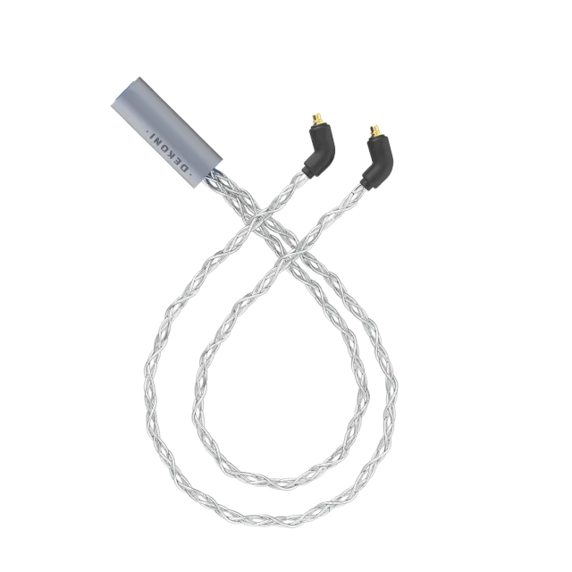 Dekoni Ensemble Post-Split MMCX IEM-kabel sølvflettet