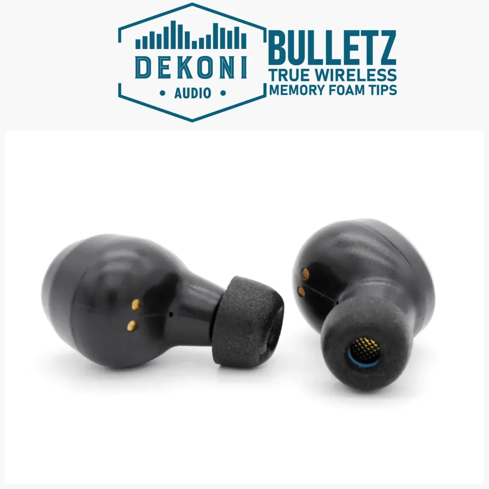 Dekoni Bulletz øretips til true wireless sort Sample Pack memory foam