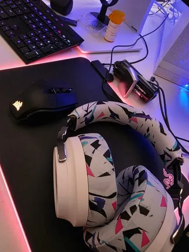 Wicked Cushions Upgraded Corsair Virtuoso ørepuder sort memoryskum