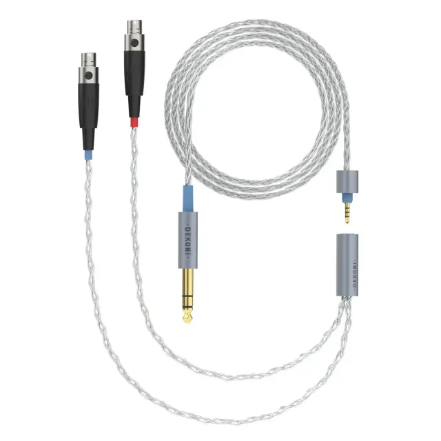 Dekoni Ensemble 1/4" 64" flettet hovedtelefonkabel 4-pin mini XLR