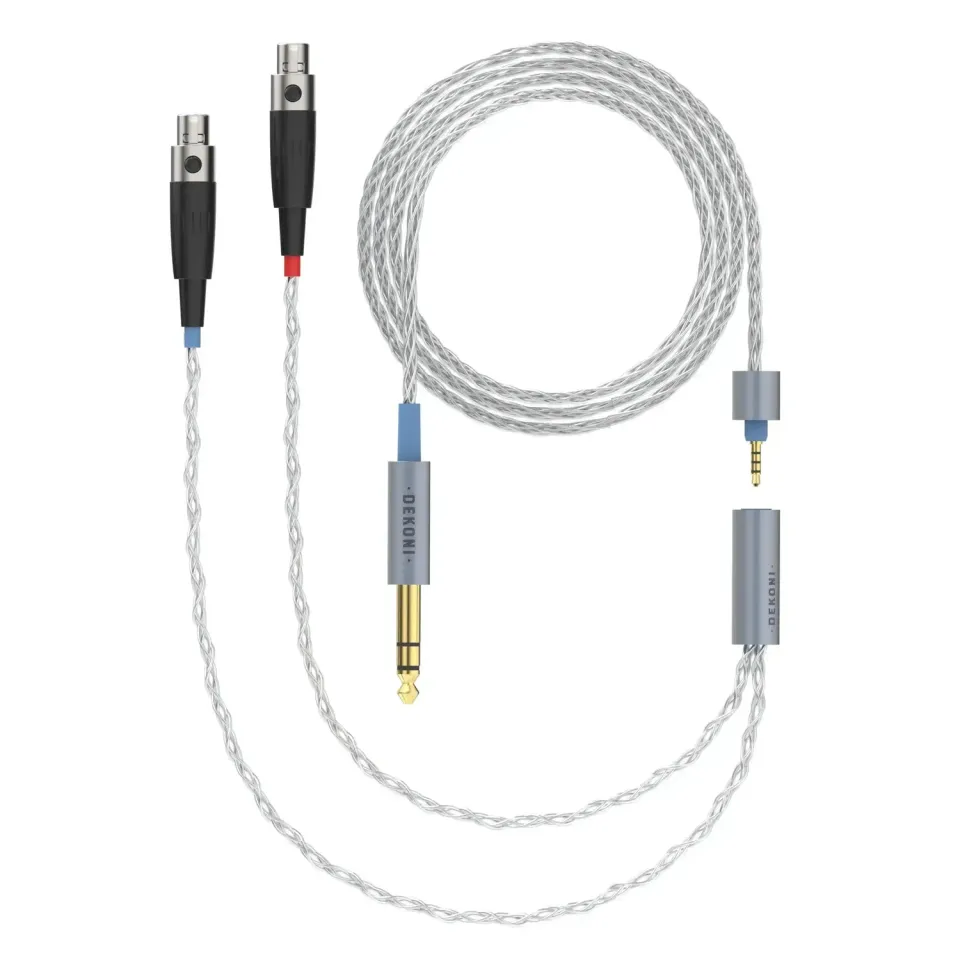 Dekoni Ensemble 1/4" 64" flettet hovedtelefonkabel 4-pin mini XLR