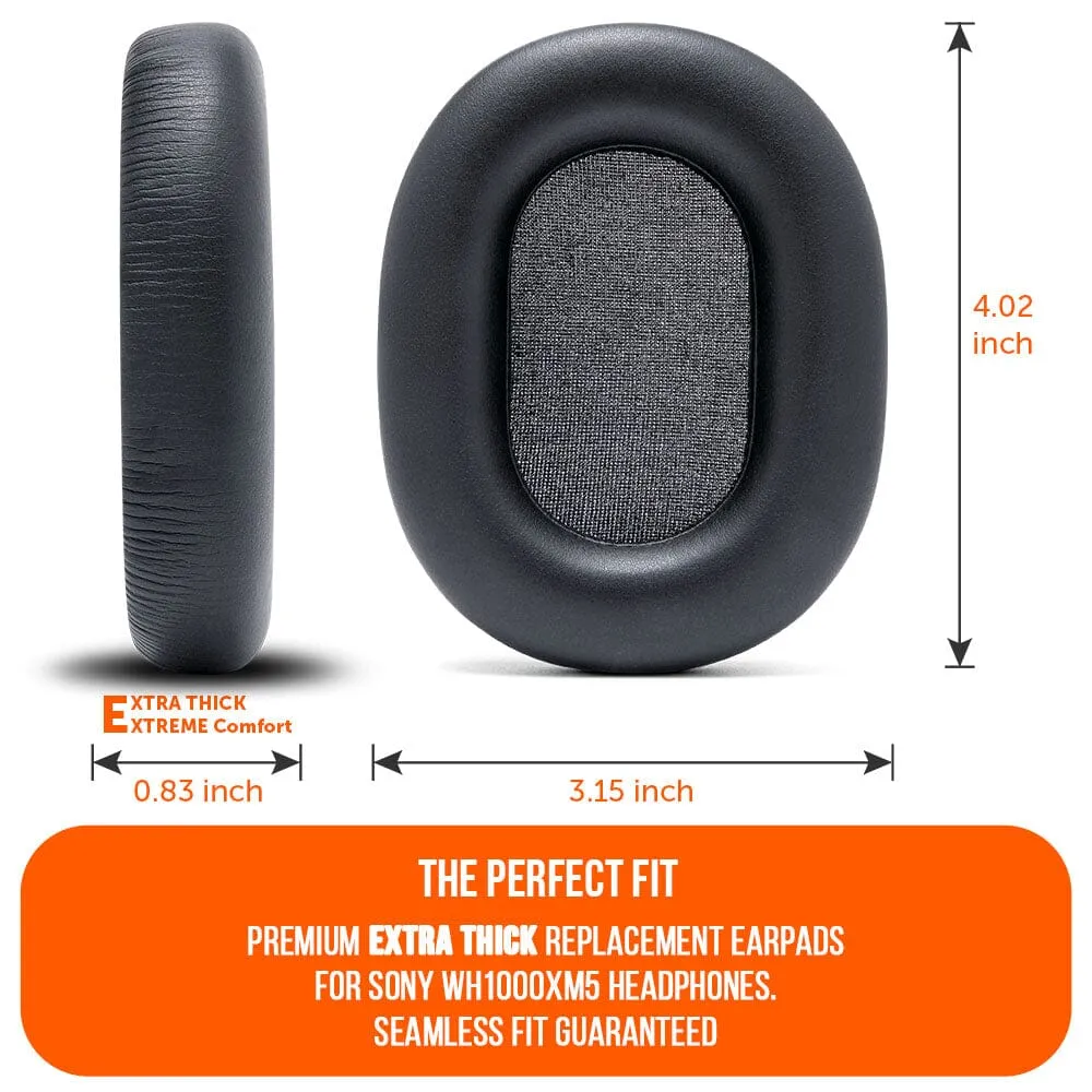 Wicked Cushions Upgraded Sony XM5 replacement ear pads ørepuder Black memory foam