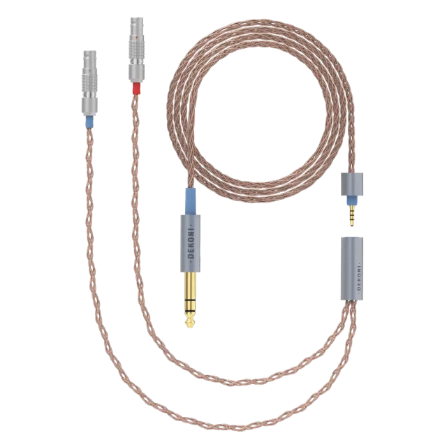 Dekoni Ensemble 1/4" 52" PCUHD-kabel til Utopia, 2-pin Lemo