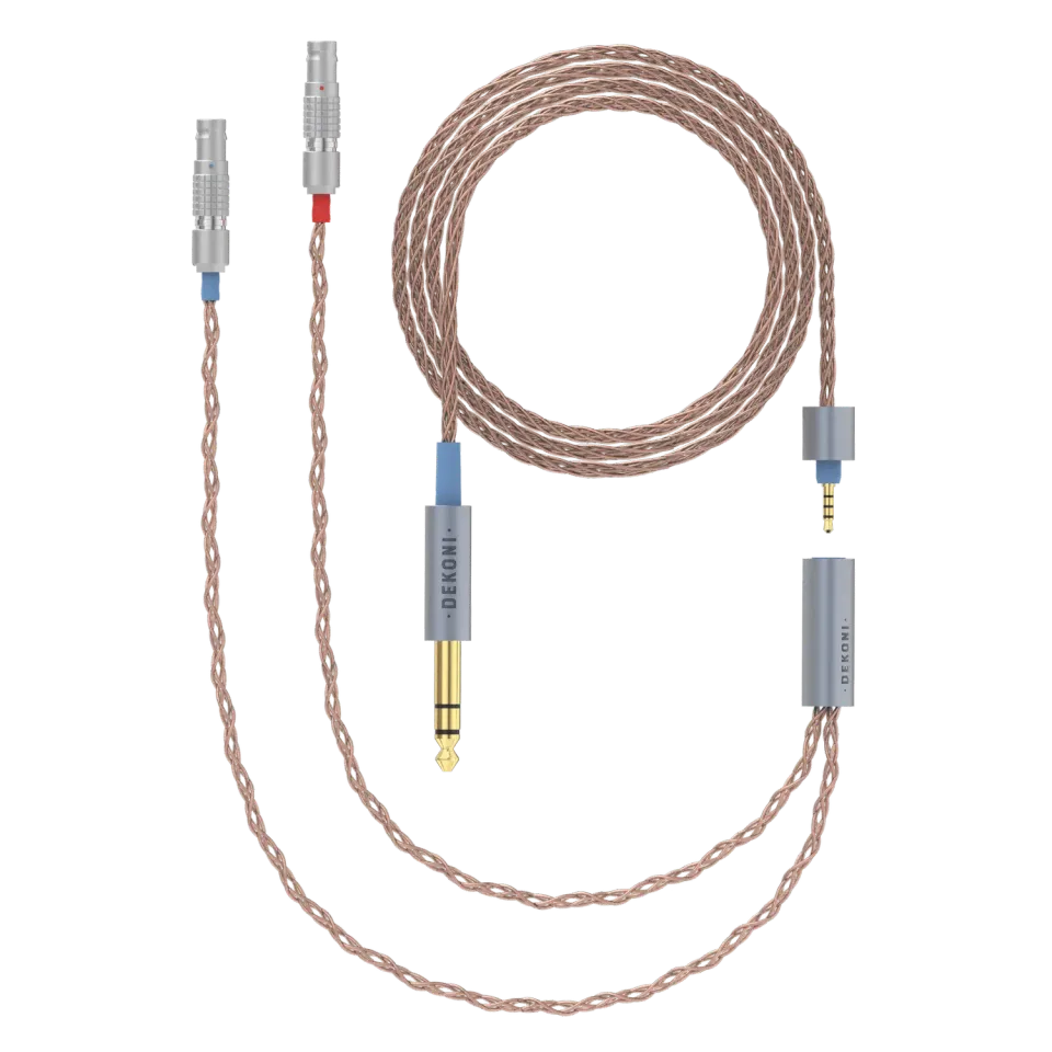 Dekoni Ensemble 1/4" 52" PCUHD-kabel til Utopia, 2-pin Lemo