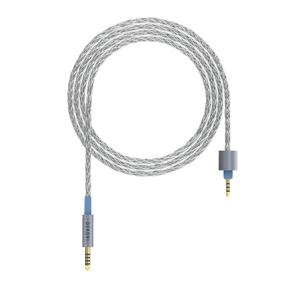 Dekoni Presplit 4.4mm balanceret sølvflettet kabel 52 tommer