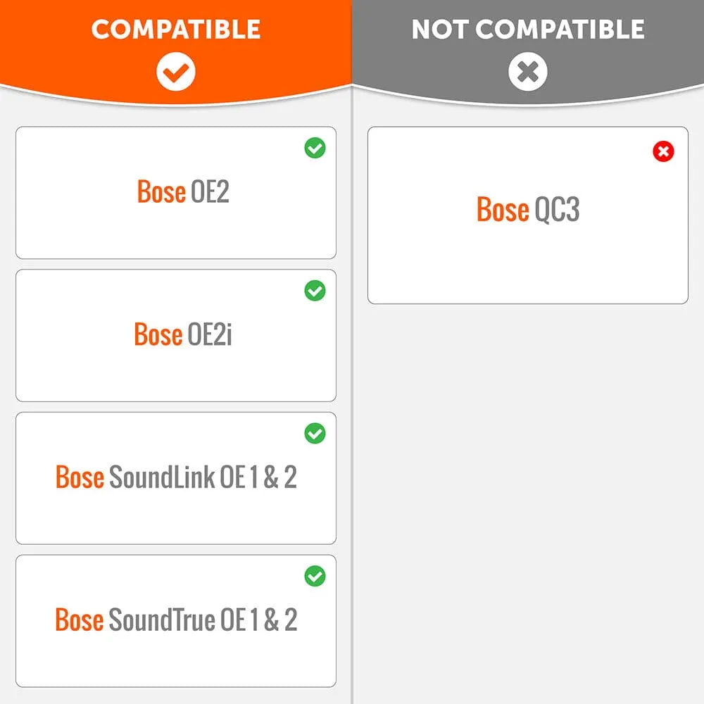 Wicked Cushions Bose OE2 ørepuder sort memoryskum