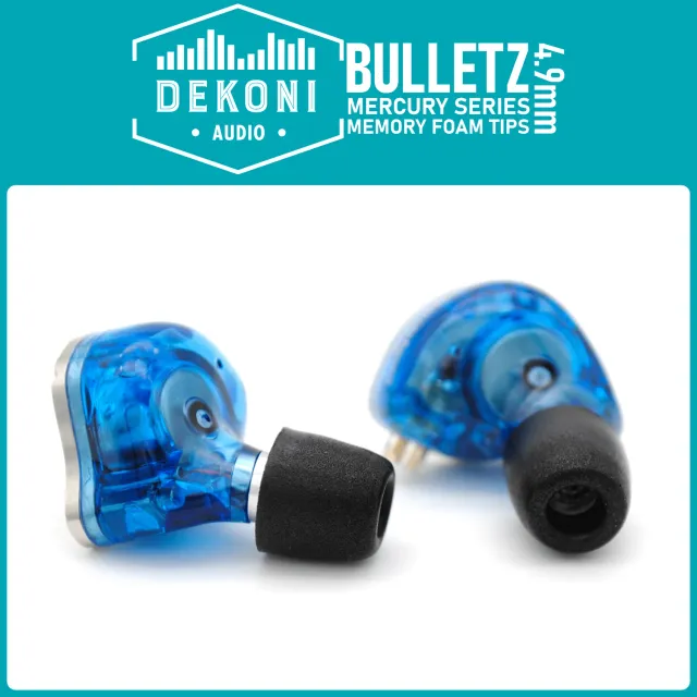 Dekoni Mercury Bulletz 4.9 mm memory foam ørepropper medium 3 par
