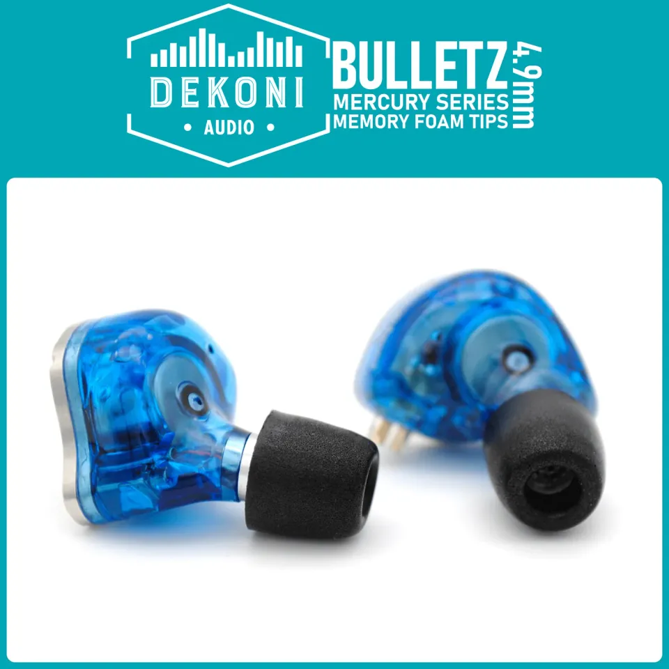 Dekoni Mercury Bulletz 4.9 mm memory foam ørepropper medium 3 par