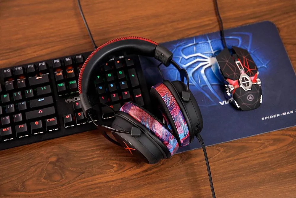 Wicked Cushions Upgraded Gaming Earpads hybrid velour ørepuder sort