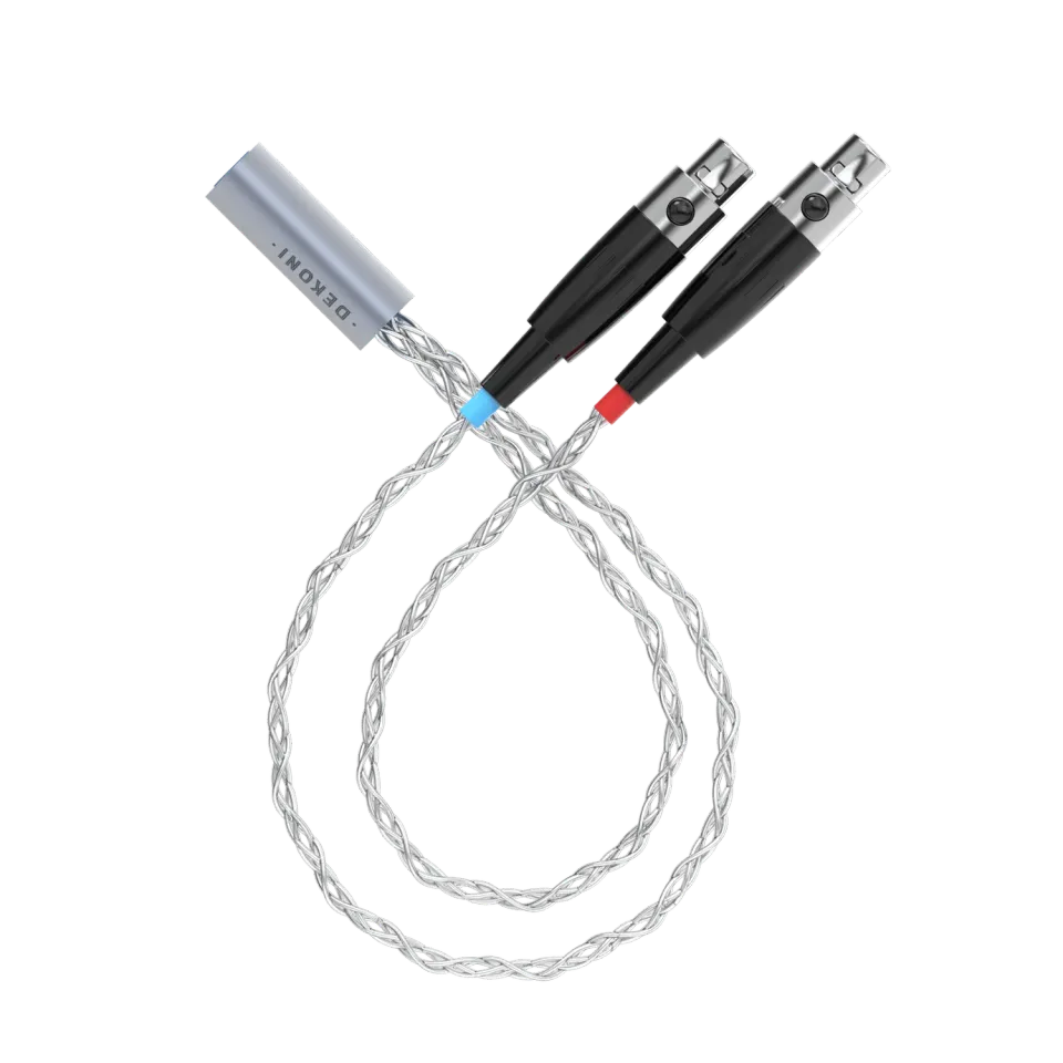 Dekoni Postsplit 4-Pin Mini-XLR kabel med sølvfletning
