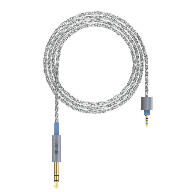 Dekoni Ensemble Presplit 6,35 mm ubalanceret kabel 52″ sølvflettet