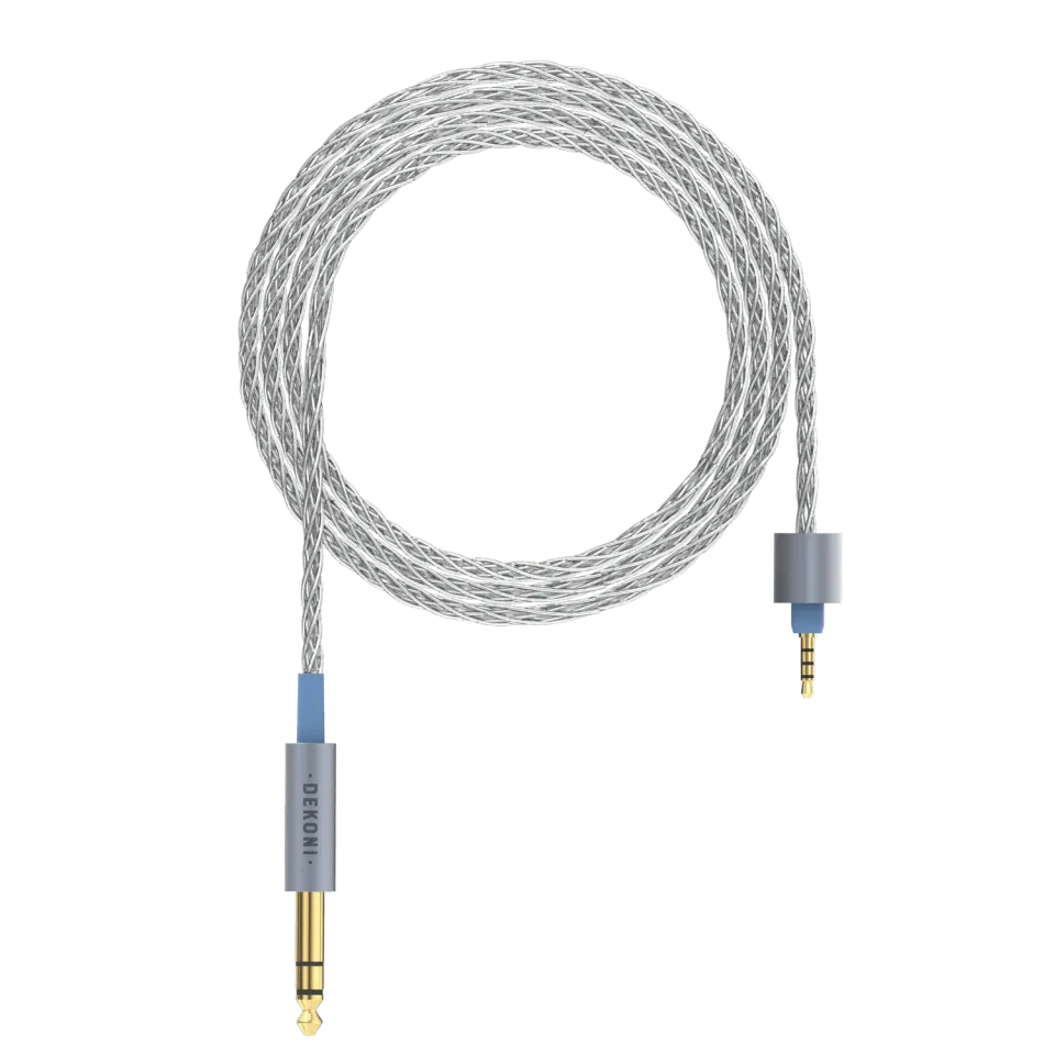 Dekoni Ensemble Presplit 6,35 mm ubalanceret kabel 52″ sølvflettet